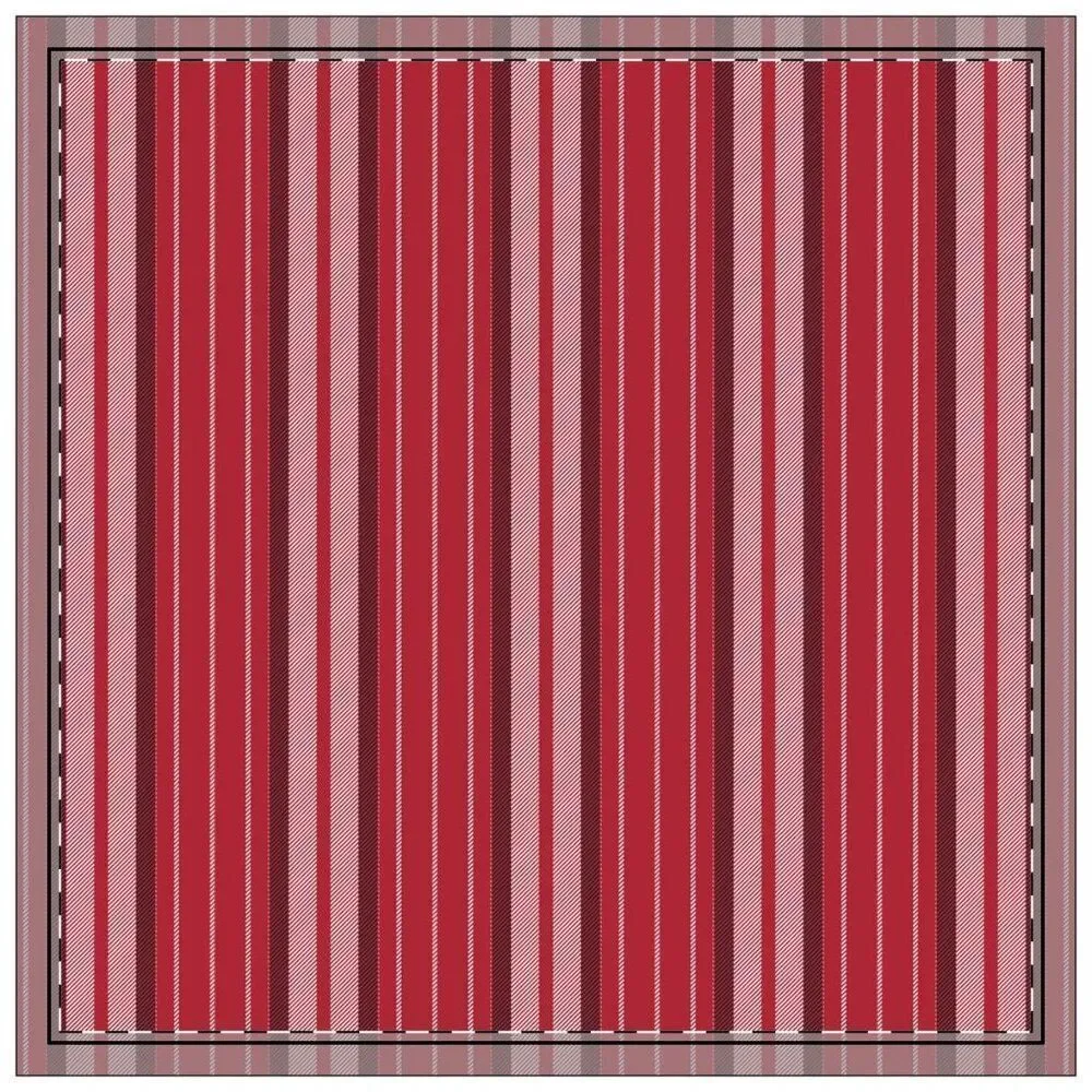 NWT Porter Anna- Red & Black Cotton Napkin 4-set, Stripe